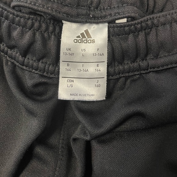 Adidas | Kids Large climacool black joggers | Hot pink stripes - Picture 3 of 8
